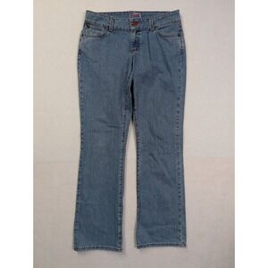 Wrangler Womens Premium Patch Jeans 9 / 10 x 34 Bootcut Mid Rise Blue 9MWZSG